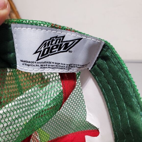Mountain Dew Soda Men's Officially Licensed Classic Logo Foam Trucker Hat nwt - Picture 7 of 8